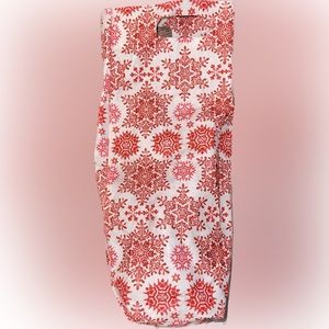 Red Snowflake Wine Bag